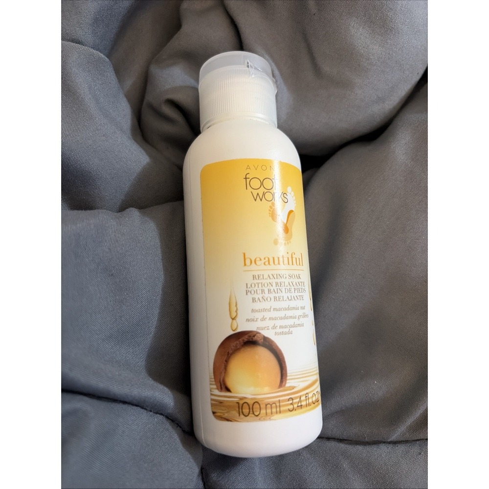 Avon Foot Works Beautiful Relaxing Soak 100 g 3.4 oz New Old Stock Macadamia Nut